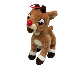 Vintage 2002 Prestige Rudolph The Red Nosed Rainbow Ornament Plush Christmas